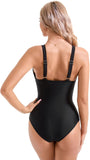 Women Sexy Mesh Tummy Control Swimsuit Push Up High Waisted Bathing Suit