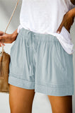 Womens Drawstring Shorts Summer Elastic Waist Casual Lightweight with Pockets