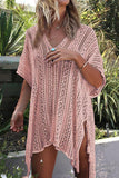 See-Through Crochet Hollow Irregular Cover Up