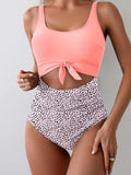 Women's One Piece Swimsuit Tummy Control Slimming Bathing Suit Cutout Tie Knot Swimwear