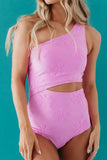 Pink Terry Floral Cut Out One Piece In Fondant