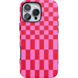 Vibe Check | Pink Checkerboard Case